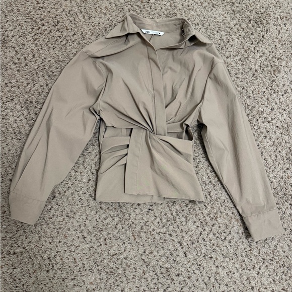 Zara blouse XS/ S beige - Picture 4 of 5